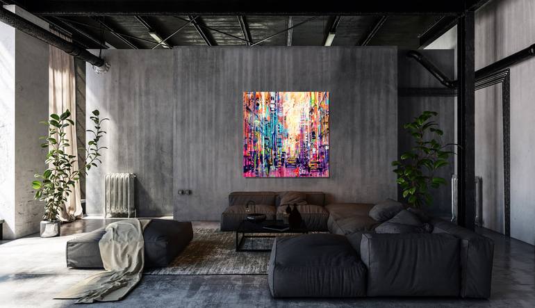 Original Street Art Architecture Painting by Marta Zawadzka