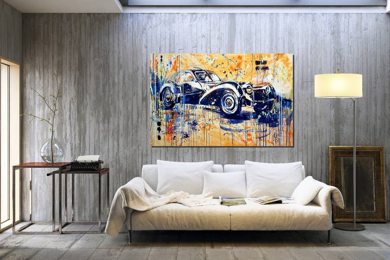 Original Abstract Car Painting by Marta Zawadzka