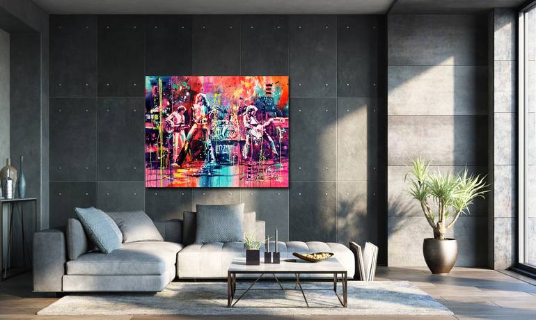 Original Abstract Music Painting by Marta Zawadzka