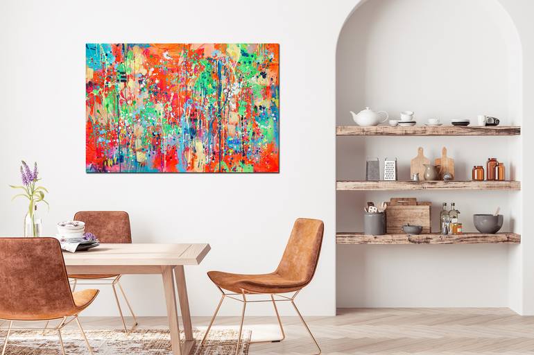 Original Pop Art Abstract Painting by Marta Zawadzka