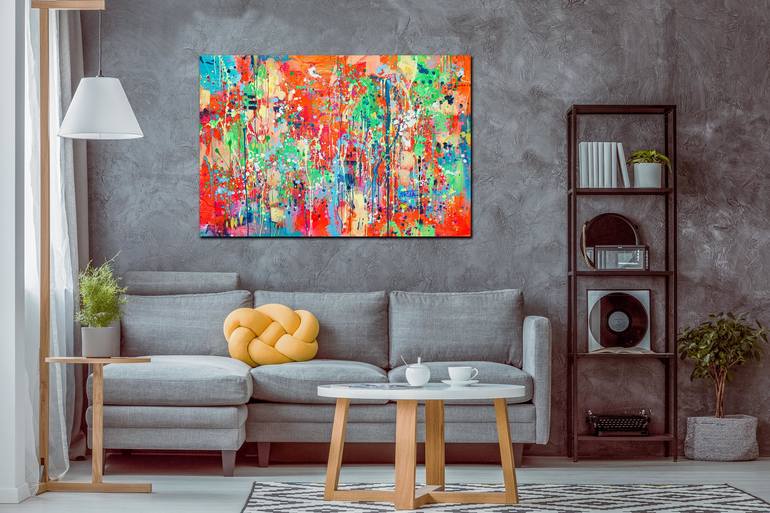 Original Pop Art Abstract Painting by Marta Zawadzka