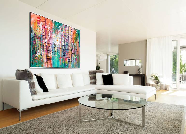 Original Impressionism Abstract Painting by Marta Zawadzka