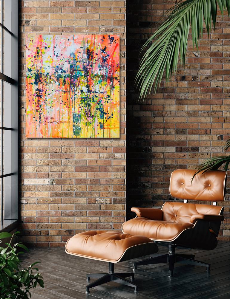 Original Impressionism Abstract Painting by Marta Zawadzka