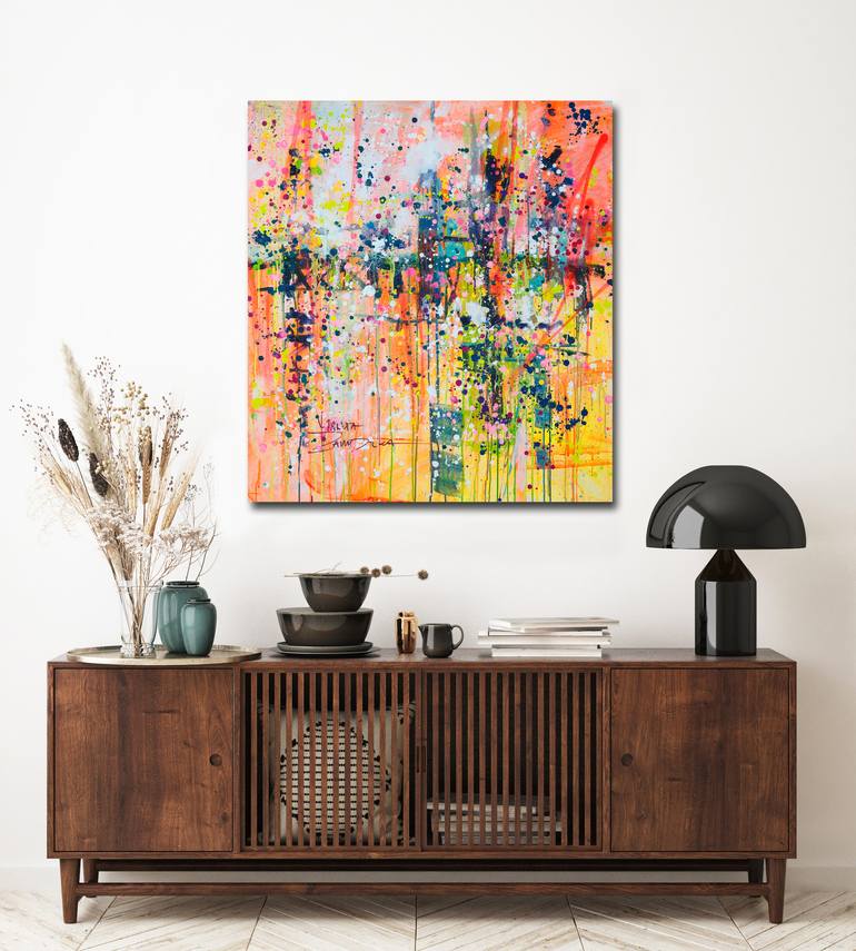 Original Impressionism Abstract Painting by Marta Zawadzka