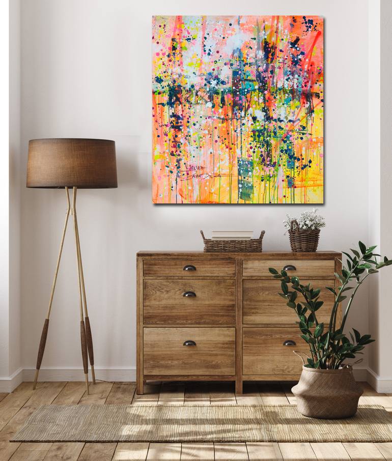 Original Impressionism Abstract Painting by Marta Zawadzka
