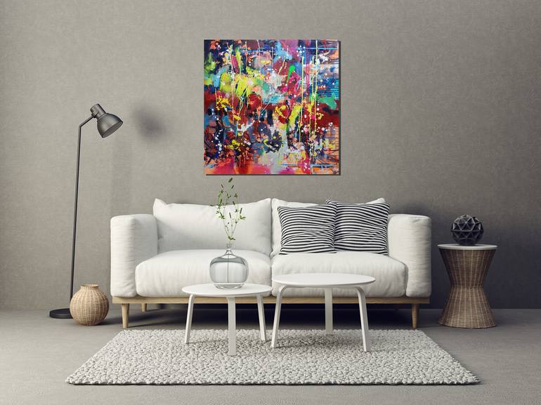 Original Pop Art Abstract Painting by Marta Zawadzka