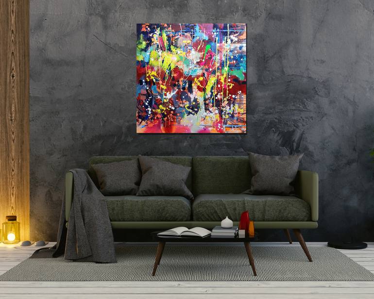 Original Pop Art Abstract Painting by Marta Zawadzka