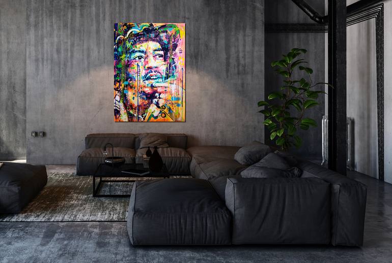 Original Abstract Pop Culture/Celebrity Painting by Marta Zawadzka