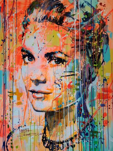 Original Abstract Pop Culture/Celebrity Paintings by Marta Zawadzka