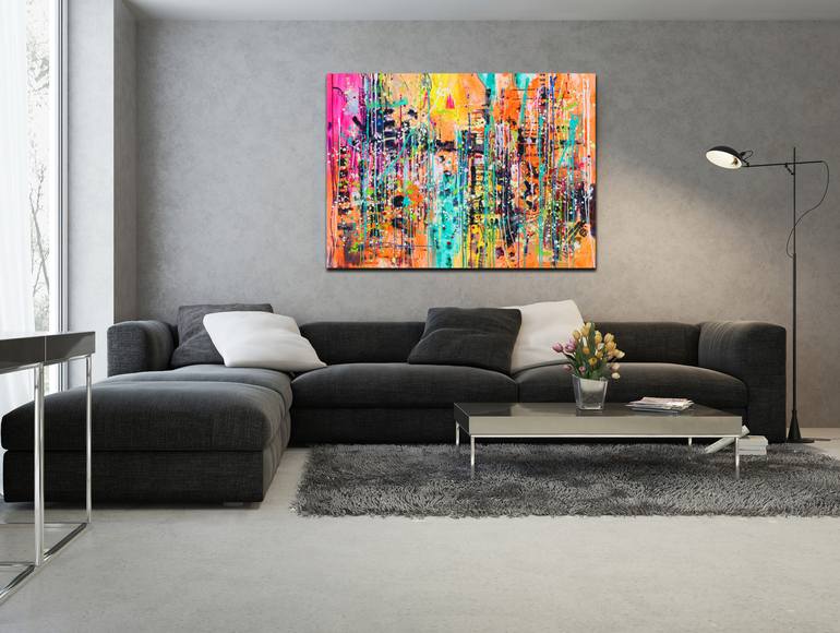 Original Pop Art Abstract Painting by Marta Zawadzka