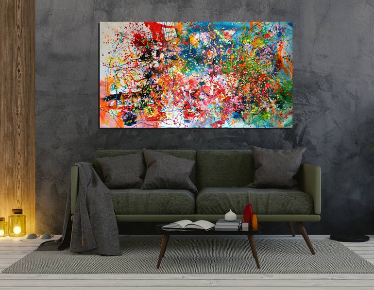 Original Impressionism Abstract Painting by Marta Zawadzka