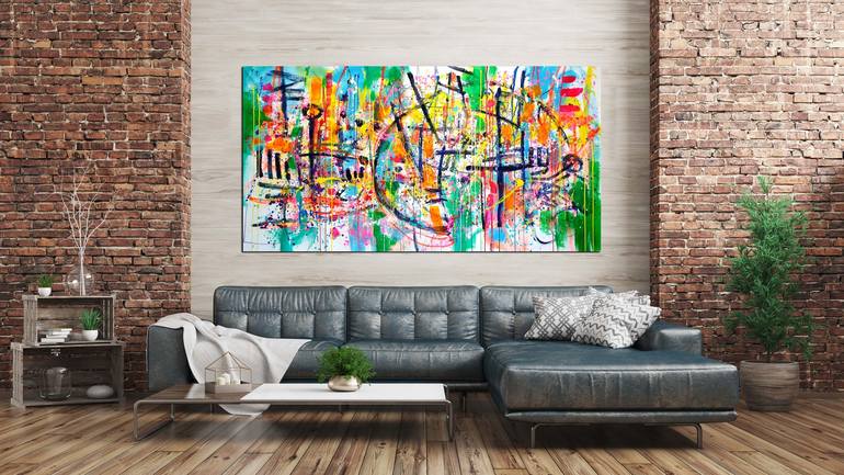 Original Abstract Expressionism Abstract Painting by Marta Zawadzka