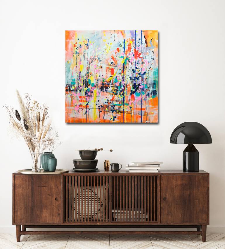 Original Impressionism Abstract Painting by Marta Zawadzka