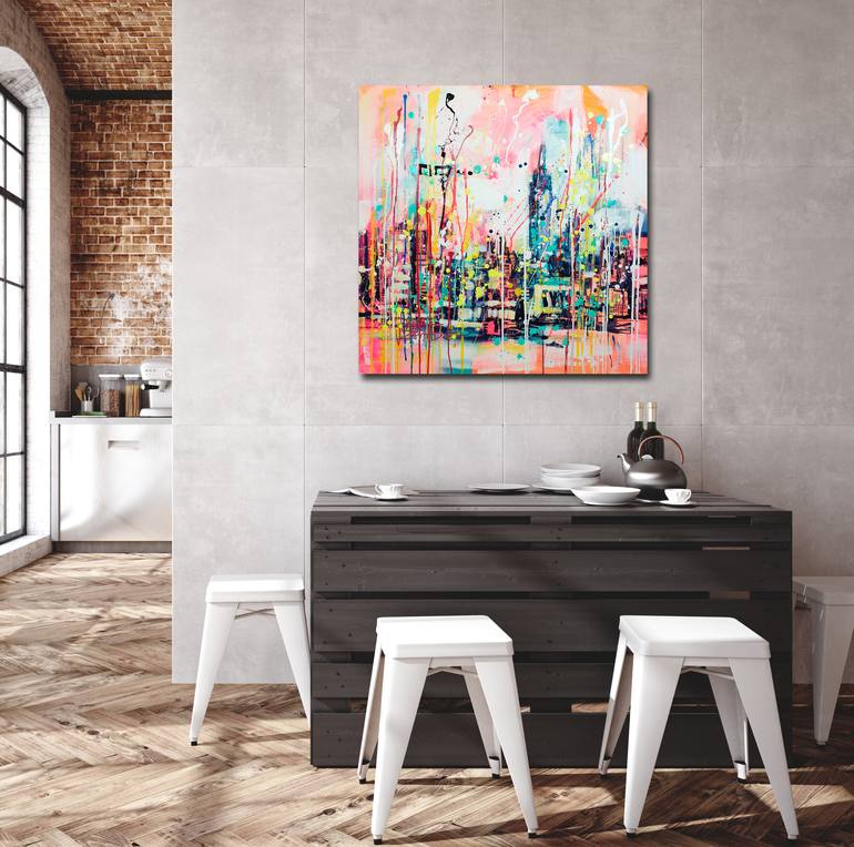 Original Cities Painting by Marta Zawadzka