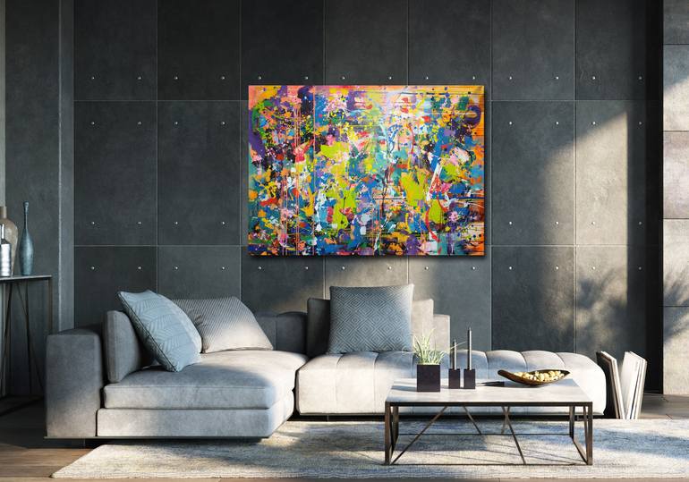 Original Pop Art Abstract Painting by Marta Zawadzka