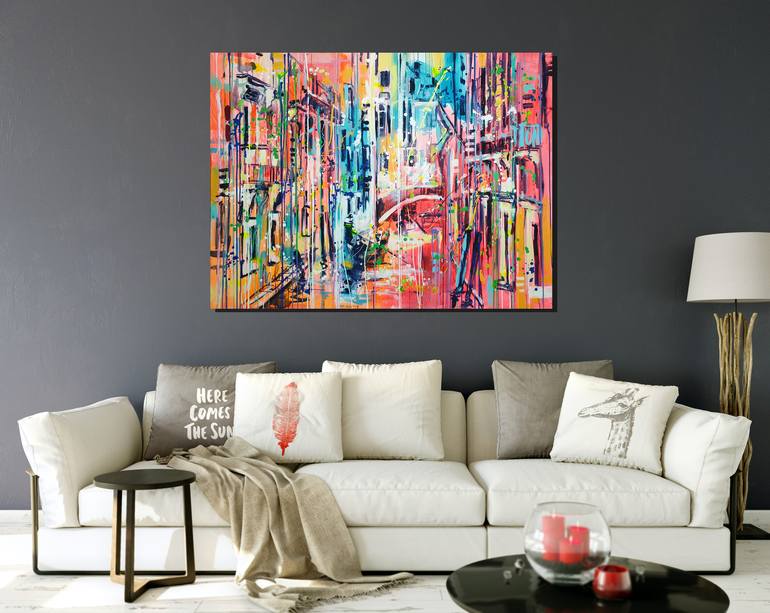 Original Pop Art Abstract Painting by Marta Zawadzka