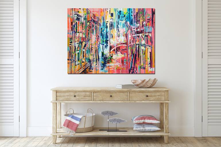 Original Pop Art Abstract Painting by Marta Zawadzka