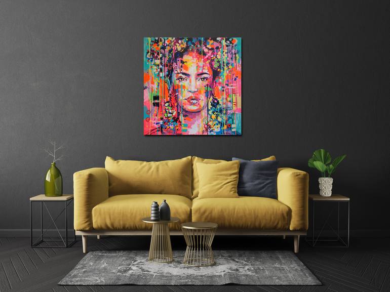 Original Pop Art Women Painting by Marta Zawadzka