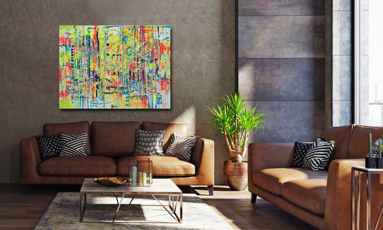 Original Abstract Expressionism Abstract Painting by Marta Zawadzka