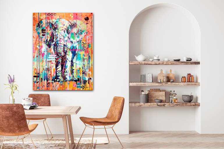 Original Abstract Animal Painting by Marta Zawadzka