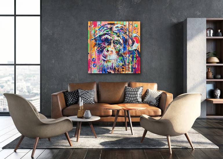 Original Abstract Animal Painting by Marta Zawadzka