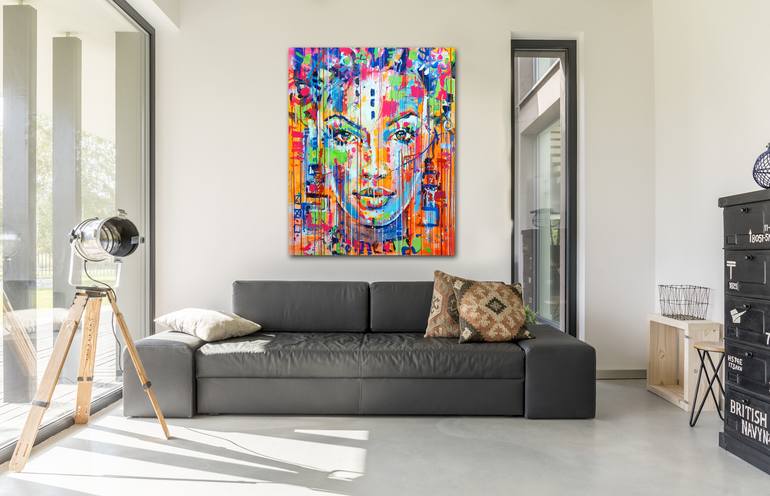 Original Abstract Portrait Painting by Marta Zawadzka