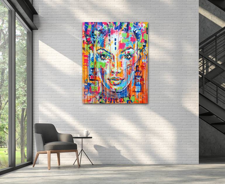 Original Abstract Portrait Painting by Marta Zawadzka