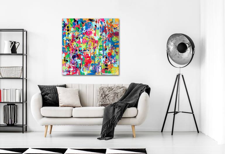 Original Impressionism Abstract Painting by Marta Zawadzka