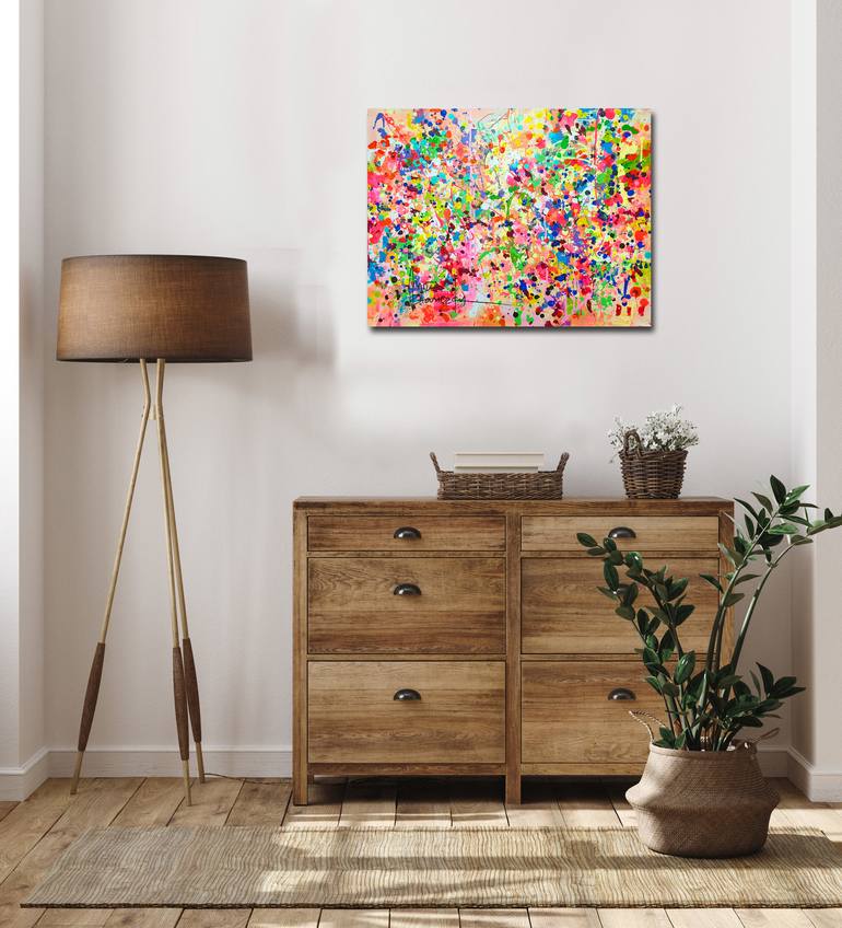 Original Impressionism Abstract Painting by Marta Zawadzka