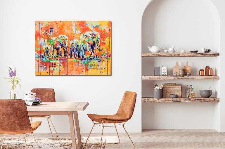 Original Abstract Animal Painting by Marta Zawadzka