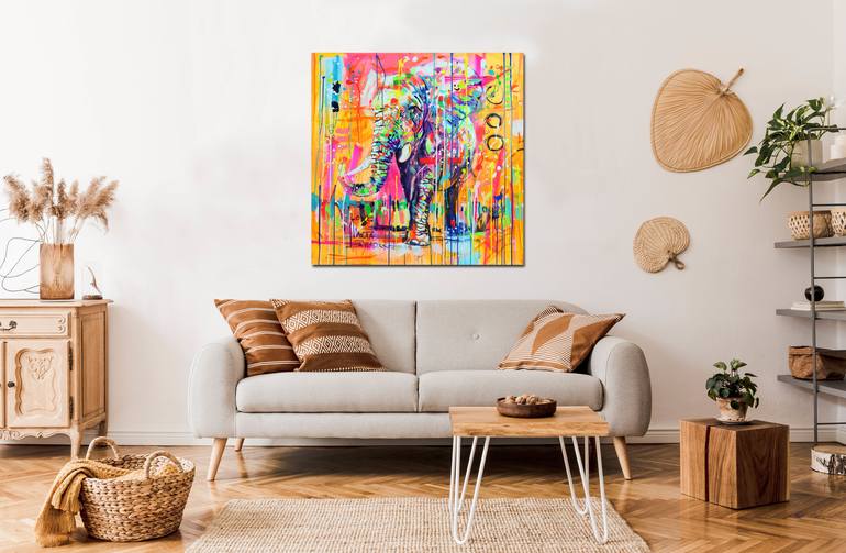 Original Abstract Animal Painting by Marta Zawadzka