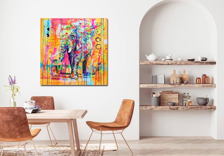 Original Abstract Animal Painting by Marta Zawadzka