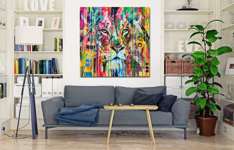 Original Abstract Animal Painting by Marta Zawadzka