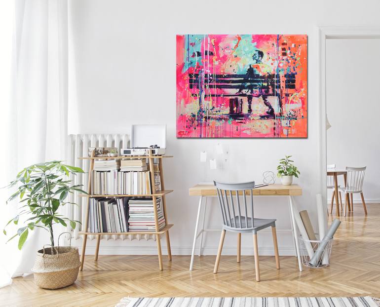 Original Abstract Cinema Painting by Marta Zawadzka