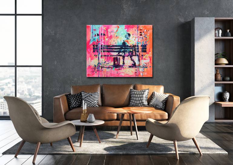 Original Abstract Cinema Painting by Marta Zawadzka