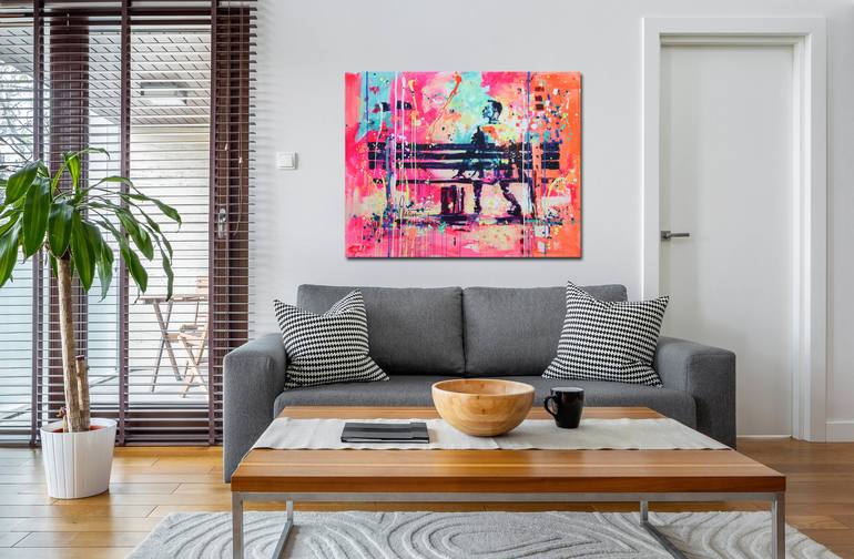 Original Abstract Cinema Painting by Marta Zawadzka