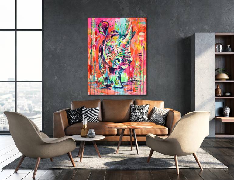 Original Abstract Animal Painting by Marta Zawadzka