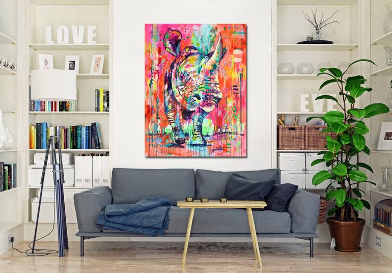 Original Abstract Animal Painting by Marta Zawadzka