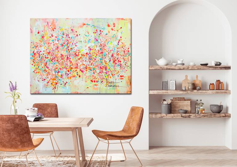 Original Impressionism Abstract Painting by Marta Zawadzka