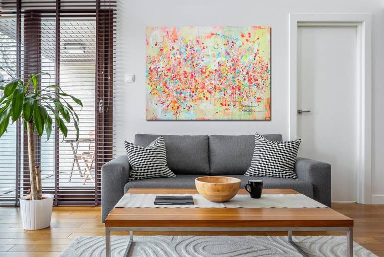 Original Impressionism Abstract Painting by Marta Zawadzka