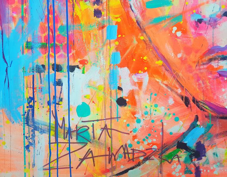 Original Abstract Pop Culture/Celebrity Painting by Marta Zawadzka