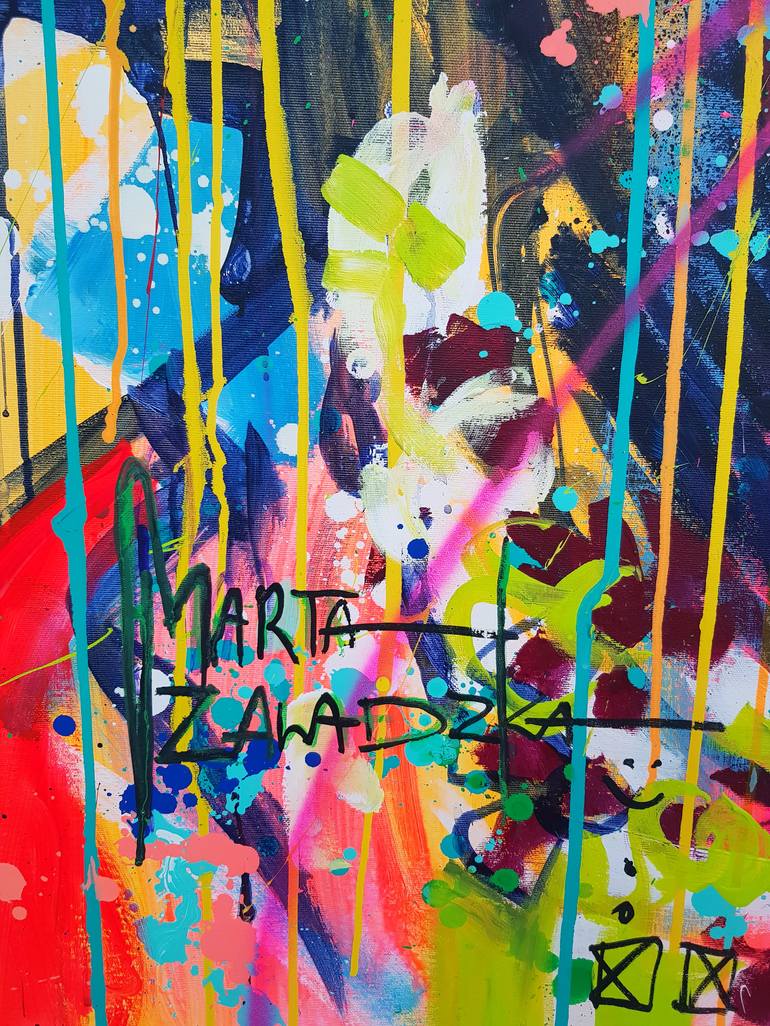 Original Abstract Pop Culture/Celebrity Painting by Marta Zawadzka