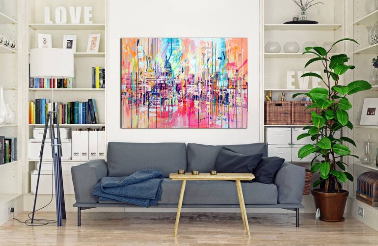 Original Abstract Landscape Painting by Marta Zawadzka