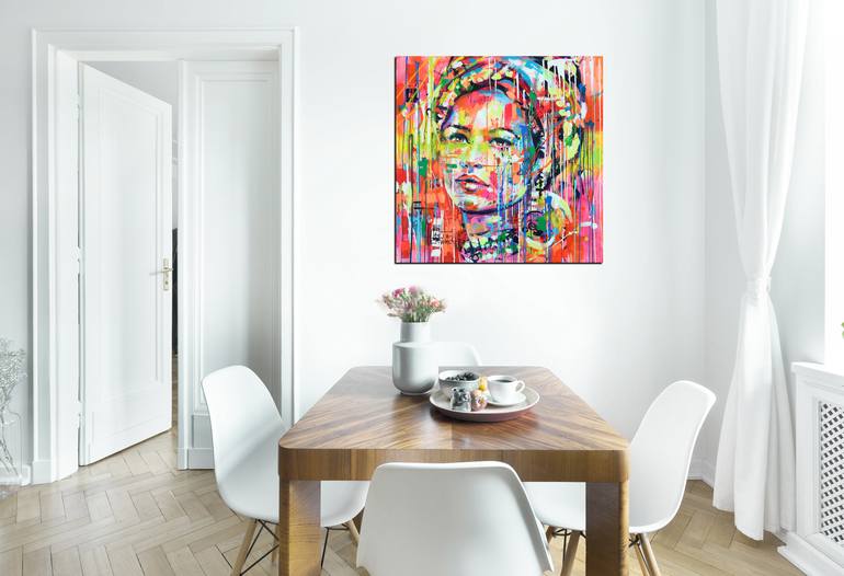 Original Abstract Portrait Painting by Marta Zawadzka