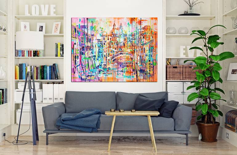 Original Abstract Landscape Painting by Marta Zawadzka