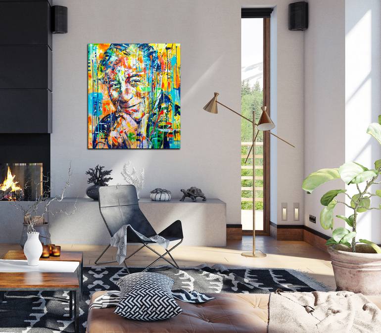 Original Abstract Pop Culture/Celebrity Painting by Marta Zawadzka