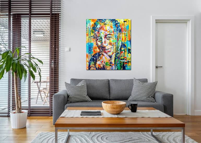 Original Abstract Pop Culture/Celebrity Painting by Marta Zawadzka