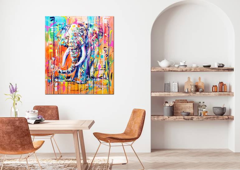 Original Abstract Animal Painting by Marta Zawadzka