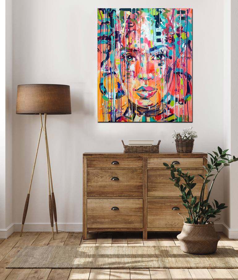 Original Abstract Women Painting by Marta Zawadzka