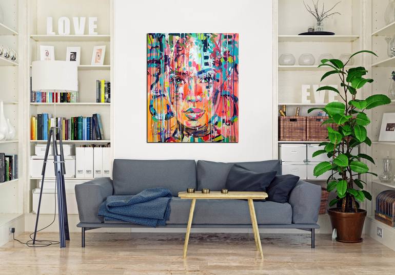 Original Abstract Women Painting by Marta Zawadzka